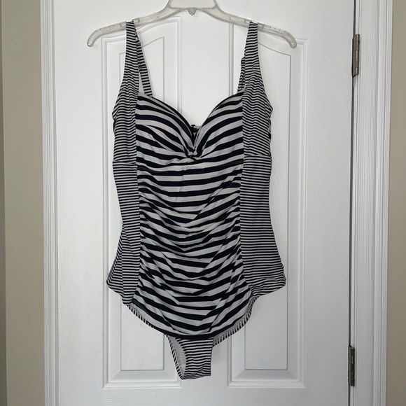 torrid Other - Torrid Black and White Striped One Piece Swimsuit Bathing Suit Size 2 2X